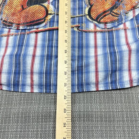 Disney Store Exclusive Shirt XXL Western Large Mickey Mouse Graphic Pearl Snap - Picture 8 of 9